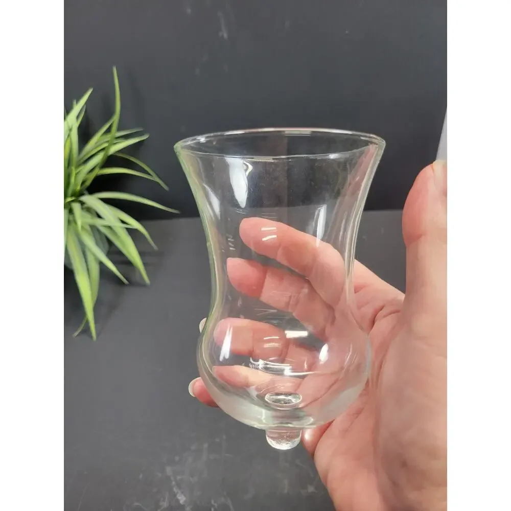 Vintage Homco Clear Glass Tulip Peg Votive Cup Candle Holder Sconce Replacement